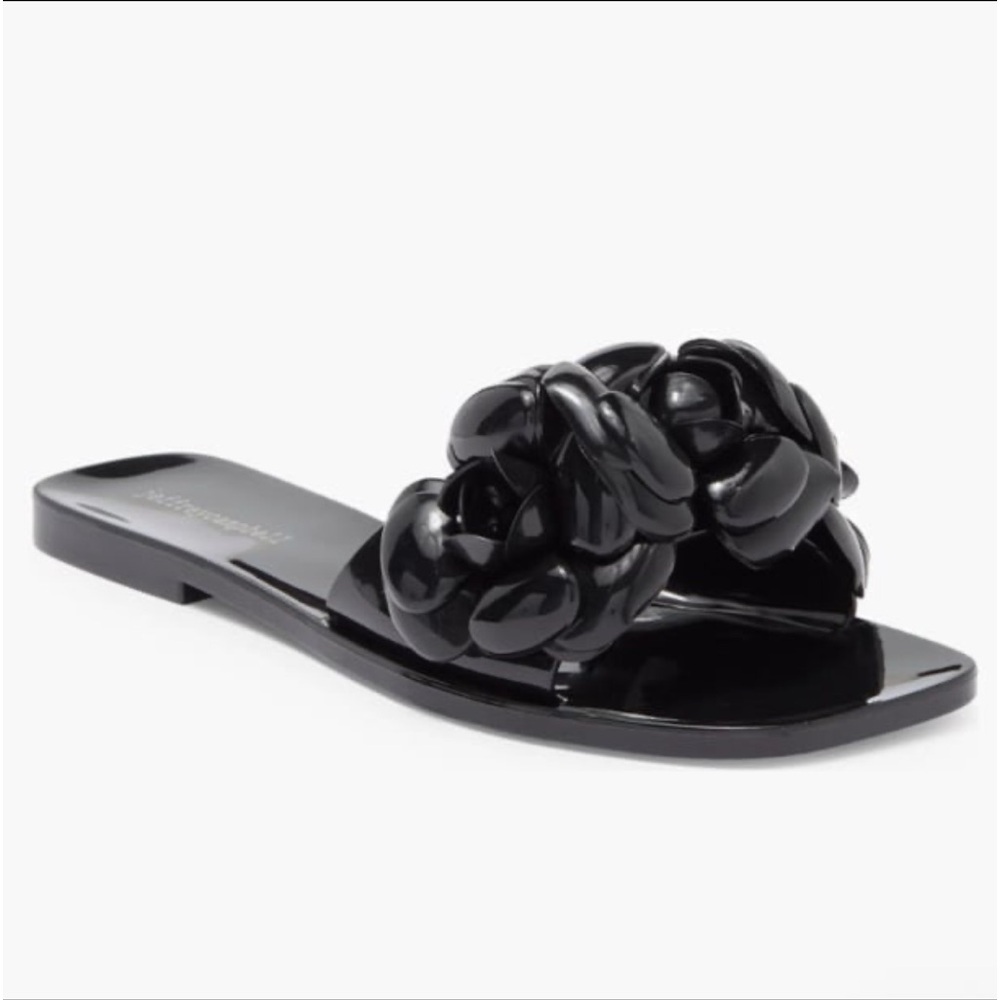 🆕 Jeffrey Campbell Women's Floralee Flower Embellished Slide Sandals